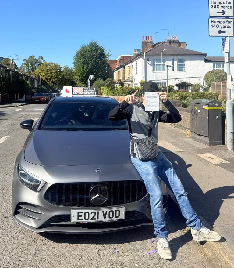 Learner driver with Sam’s Driving School in Dagenham, east London