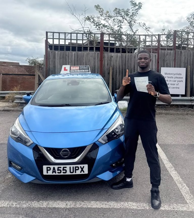 Learner driver with Sam’s Driving School in Dagenham, east London