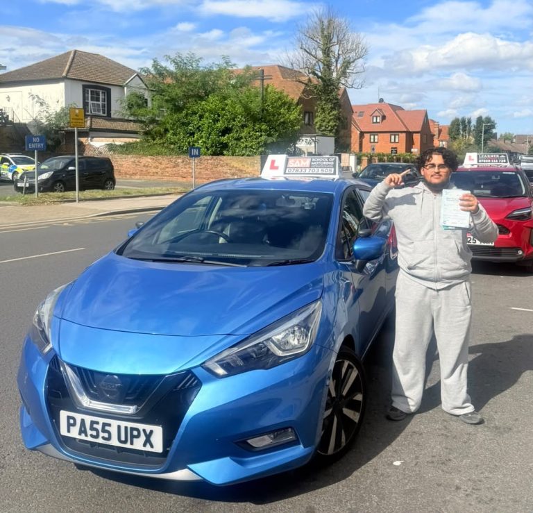 Learner driver with Sam’s Driving School in Dagenham, east London