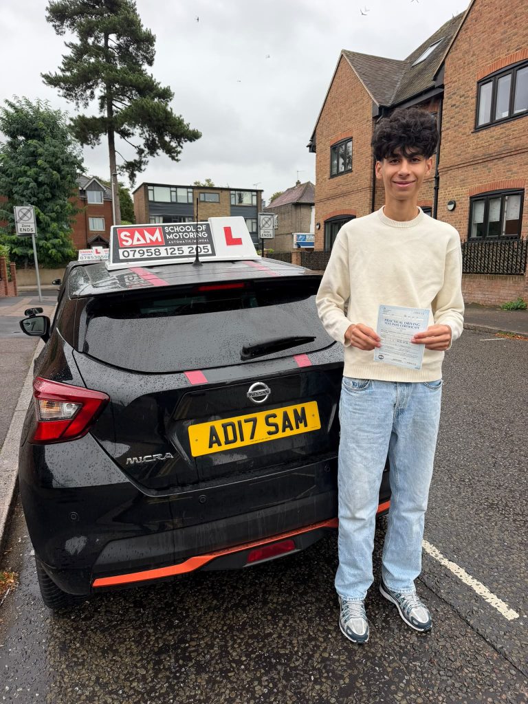 Learner driver with Sam’s Driving School in Dagenham, east London