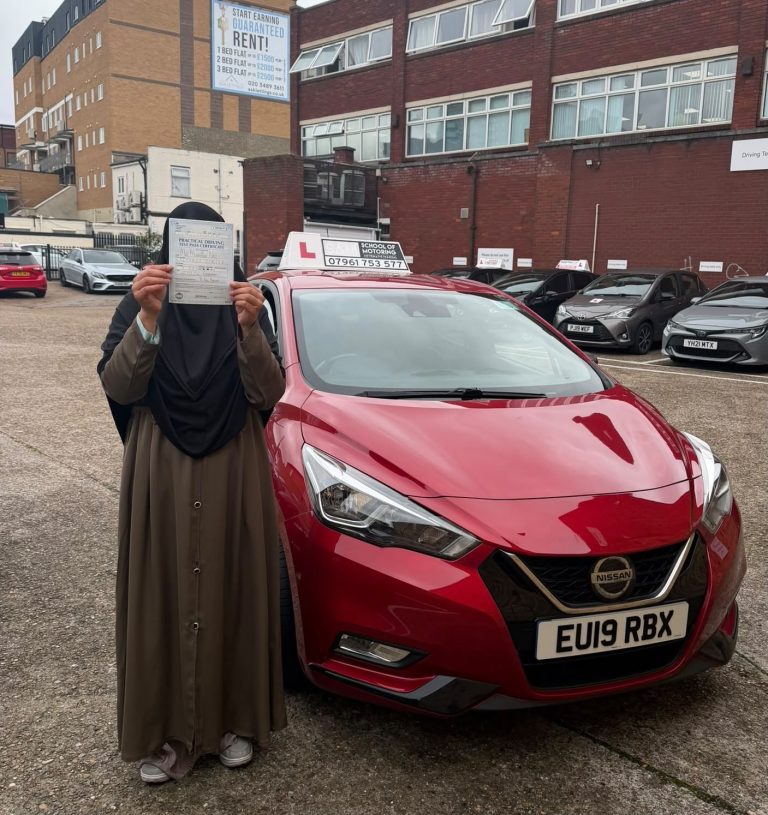 Learner driver with Sam’s Driving School in Dagenham, east London