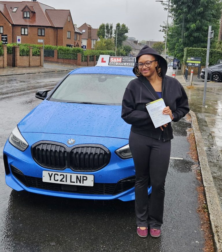 Learner driver with Sam’s Driving School in Dagenham, east London