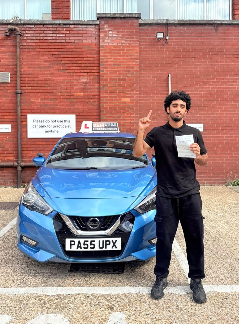 Learner driver with Sam’s Driving School in Dagenham, east London
