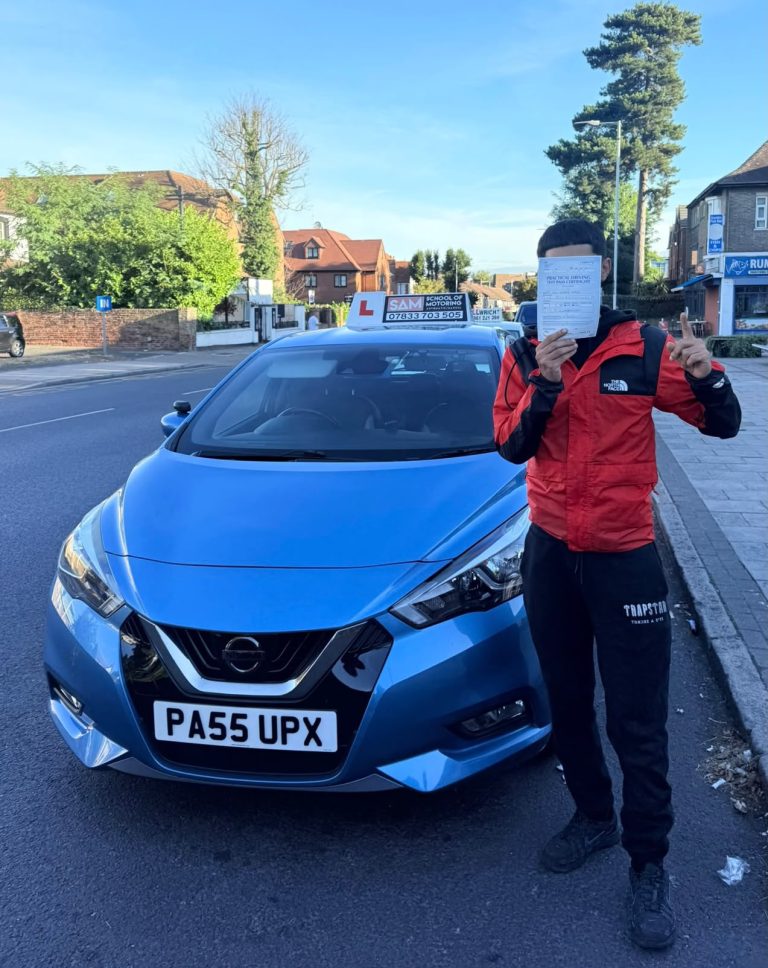 Learner driver with Sam’s Driving School in Dagenham, east London