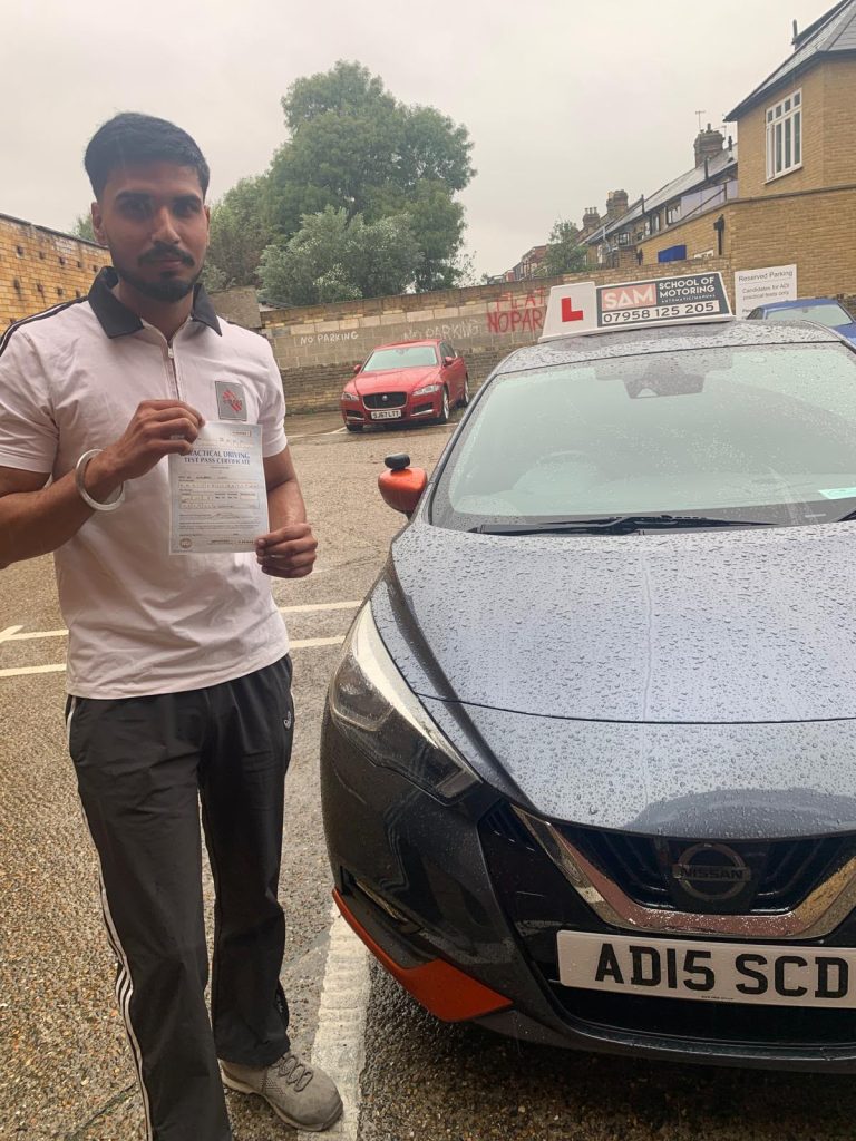 Learner driver with Sam’s Driving School in Dagenham, east London