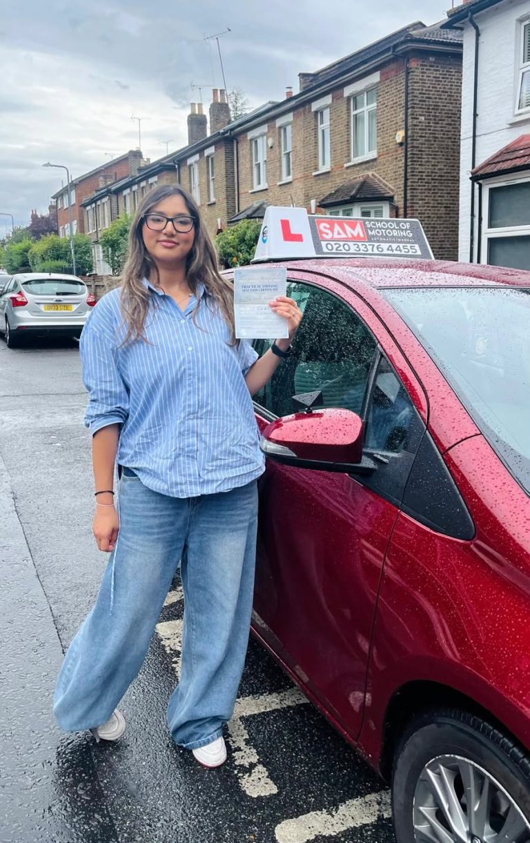 Learner driver with Sam’s Driving School in Dagenham, east London