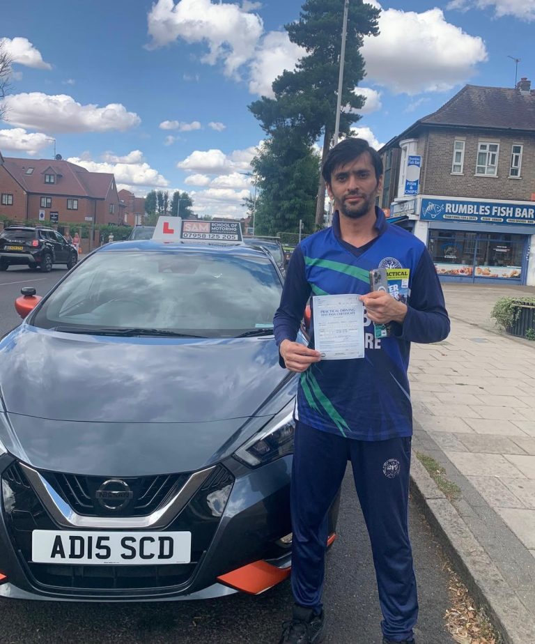 Learner driver with Sam’s Driving School in Dagenham, east London