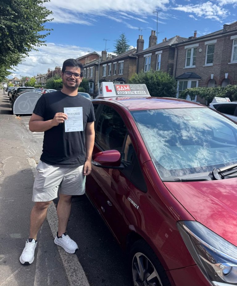 Learner driver with Sam’s Driving School in Dagenham, east London