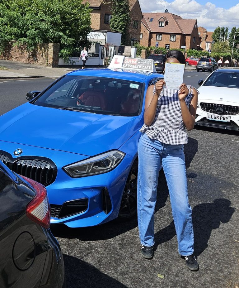 Learner driver with Sam’s Driving School in Dagenham, east London