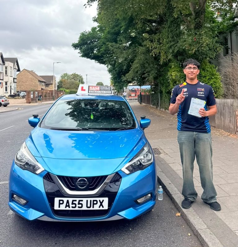 Learner driver with Sam’s Driving School in Dagenham, east London