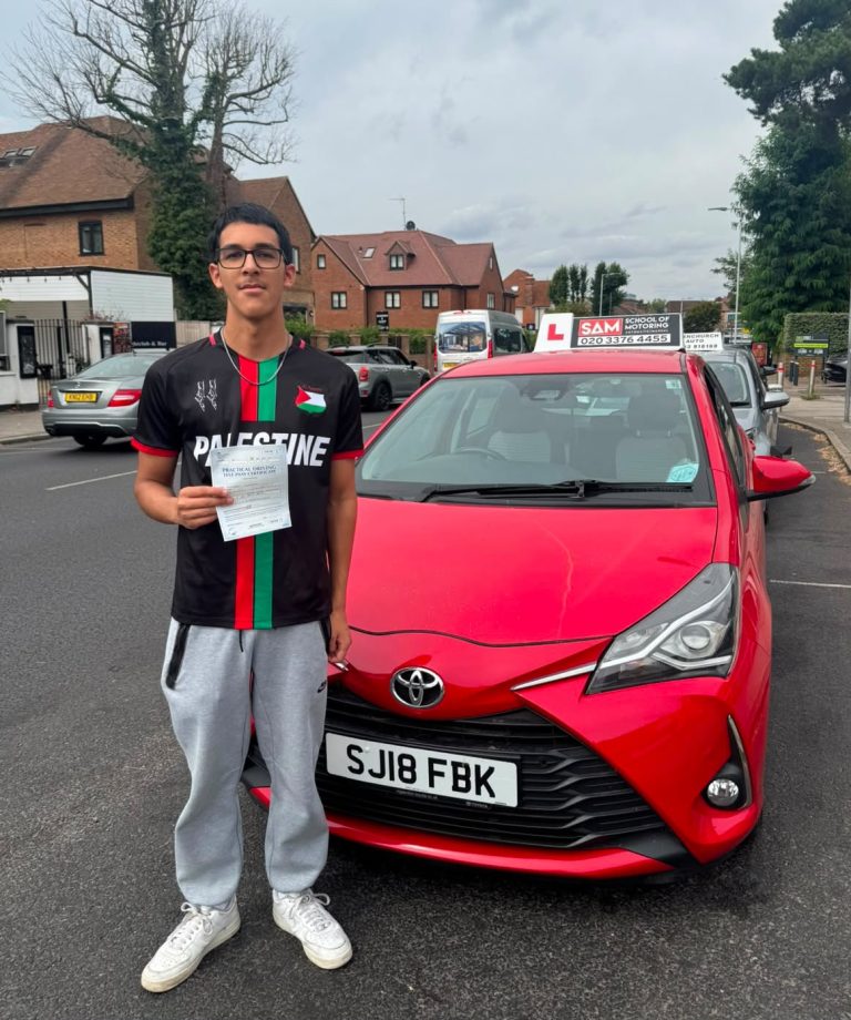 Learner driver with Sam’s Driving School in Dagenham, east London