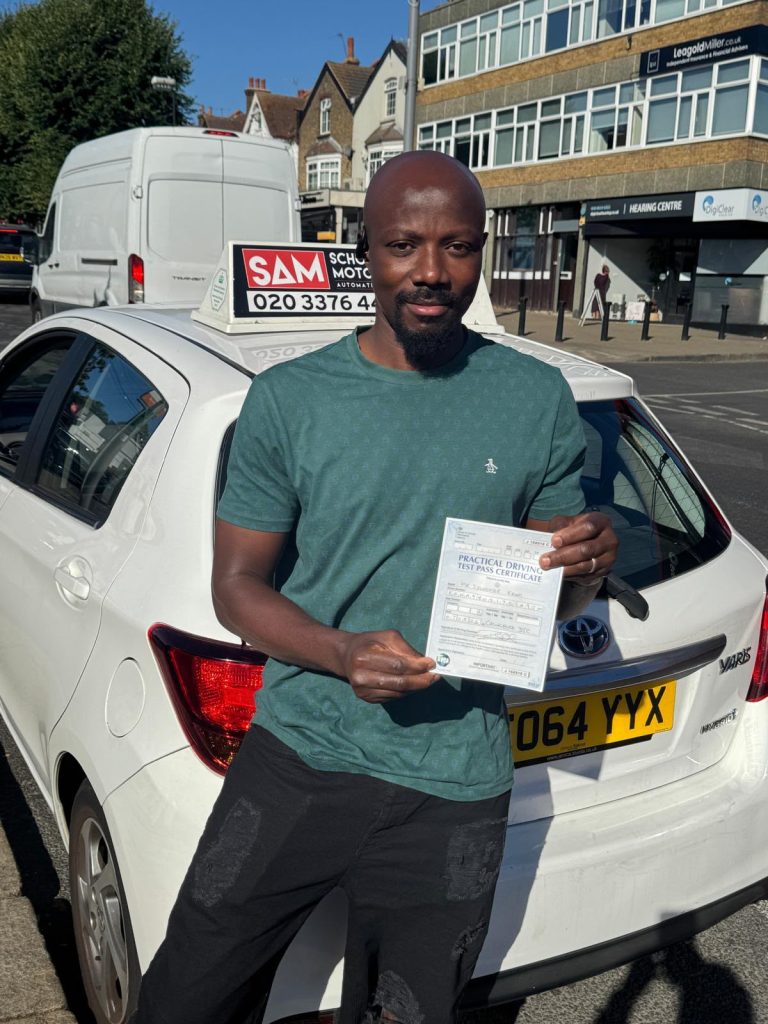 Learner driver with Sam’s Driving School in Dagenham, east London